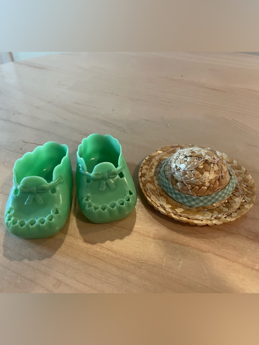 Bitty Baby Garden shoes and Bitty Bear’s hat